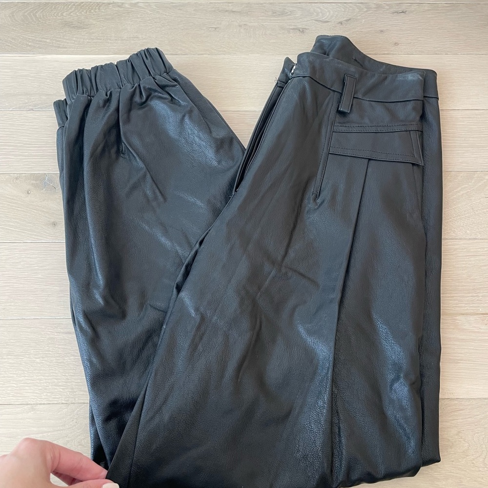 Leather Joggers Size Small